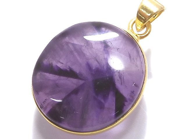 [Video][One of a kind] Trapiche Amethyst Pendant 18KGP NO.34