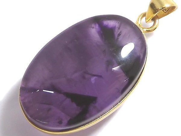 [Video][One of a kind] Trapiche Amethyst Pendant 18KGP NO.38