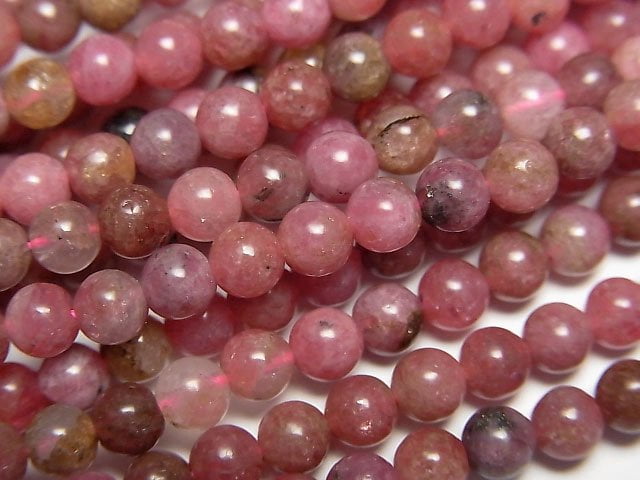 [Video]Rhodonite AA+ Round 4.5mm 1strand beads (aprx.15inch/37cm)