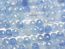 [Video]High Quality! Aquamarine AAA- Cube Shape 4.5x4.5x4.5mm half or 1strand beads (aprx.15inch/36cm)