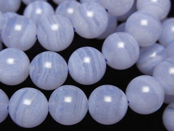 [Video] Blue Lace Agate AAA Round 10.5mm Bracelet