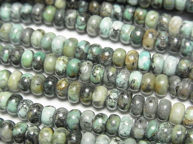 [Video]African Turquoise Roundel 4.5x4.5x2.5mm 1strand beads (aprx.15inch/38cm)