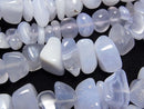[Video] Natural color Blue Chalcedony AA Chips (Small Nugget) 1 strand beads (aprx.15inch/37cm)
