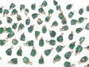[Video] Green Onyx Rough Rock Charm Gold color 2pcs