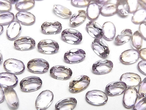 [Video]High Quality Amethyst xCitrine AAA Loose stone Oval Faceted 6x4mm 5pcs