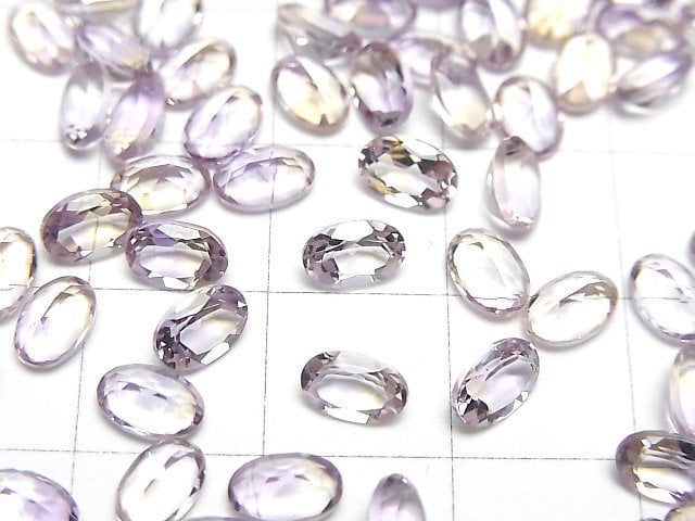 [Video]High Quality Amethyst xCitrine AAA Loose stone Oval Faceted 6x4mm 5pcs