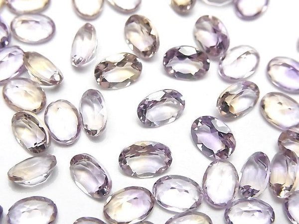 [Video]High Quality Amethyst xCitrine AAA Loose stone Oval Faceted 7x5mm 3pcs