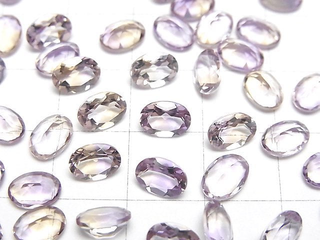 [Video]High Quality Amethyst xCitrine AAA Loose stone Oval Faceted 7x5mm 3pcs