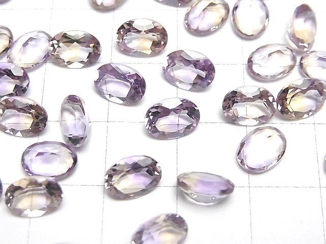 [Video]High Quality Ametrine AAA Loose stone Oval Faceted 8x6mm 2pcs