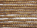 [Video] Golden Coral Tube 6x5x5mm 1strand beads (aprx.16inch/40cm)