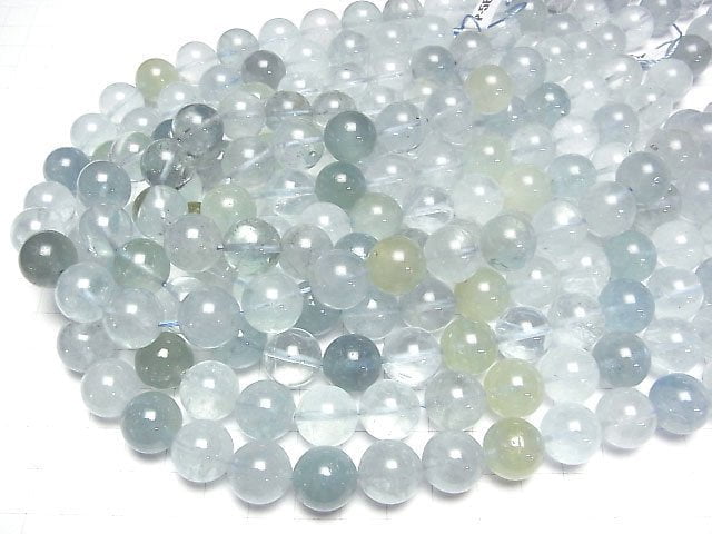 [Video] Multicolor Aquamarine AAA- Round 14mm 1/4 or 1strand beads (aprx.15inch/36cm)