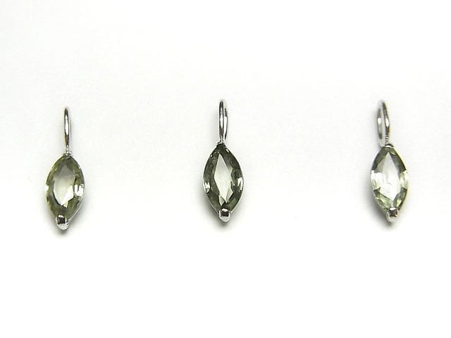 [Video][Japan]High Quality Green Sapphire AAA Marquise Faceted 6x3mm Pendant [K10 White Gold] 1pc