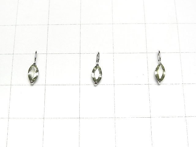 [Video][Japan]High Quality Green Sapphire AAA Marquise Faceted 6x3mm Pendant [K10 White Gold] 1pc