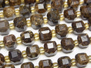 [Video]High Quality! Bronzite Cube Shape 7x7x7mm 1strand beads (aprx.15inch/37cm)