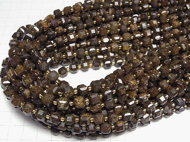 [Video]High Quality! Bronzite Cube Shape 7x7x7mm 1strand beads (aprx.15inch/37cm)