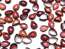 [Video]High Quality Mozambique Garnet AAA Pear shape Cabochon 8x6mm 3pcs