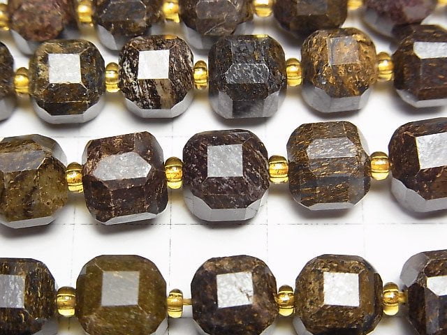 [Video]High Quality! Bronzite Cube Shape 8-9x8-9x8-9mm half or 1strand beads (aprx.15inch/36cm)