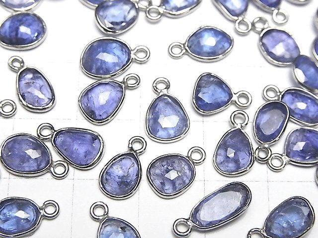 [Video]High Quality Tanzanite AAA- Bezel Setting Freeform Rose Cut [One Side] Silver925 3pcs