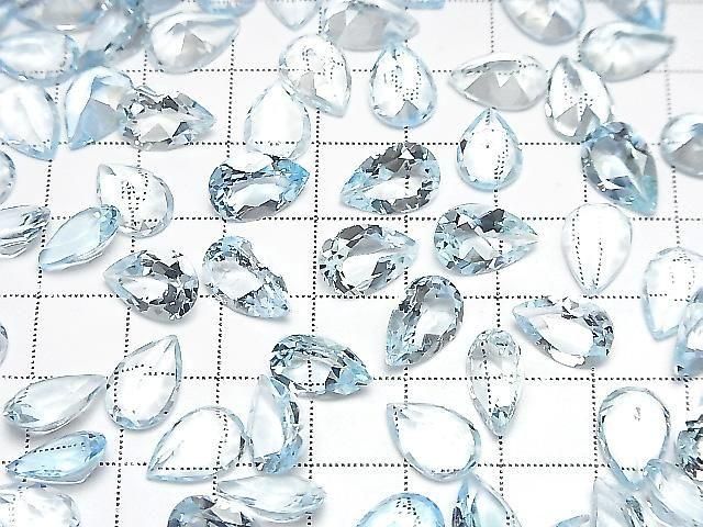 [Video] High Quality Sky Blue Topaz AAA- Loose Stone, Pear Shape, Faceted, 12x8mm, 1pc