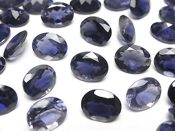 [Video]High Quality Iolite AAA Loose stone Oval Faceted 9x7mm 2pcs