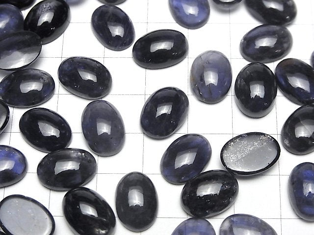 [Video]High Quality Iolite AA++ Oval Cabochon 14x10mm 2pcs