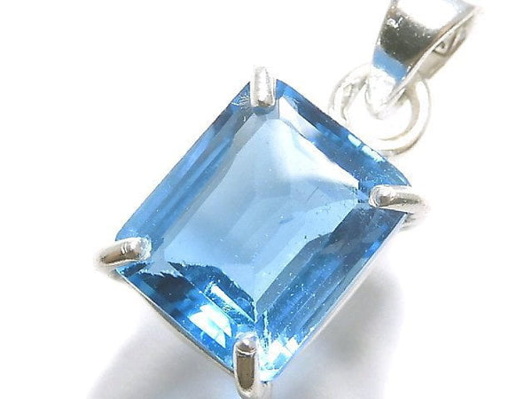 [Video][One of a kind] High Quality Swiss Blue Topaz AAA Pendant Silver925 NO.23