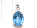 [Video][One of a kind] High Quality Swiss Blue Topaz AAA Pendant Silver925 NO.25