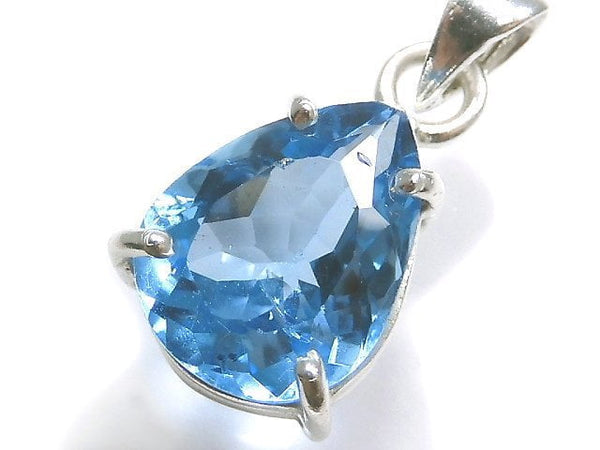 [Video][One of a kind] High Quality Swiss Blue Topaz AAA Pendant Silver925 NO.26