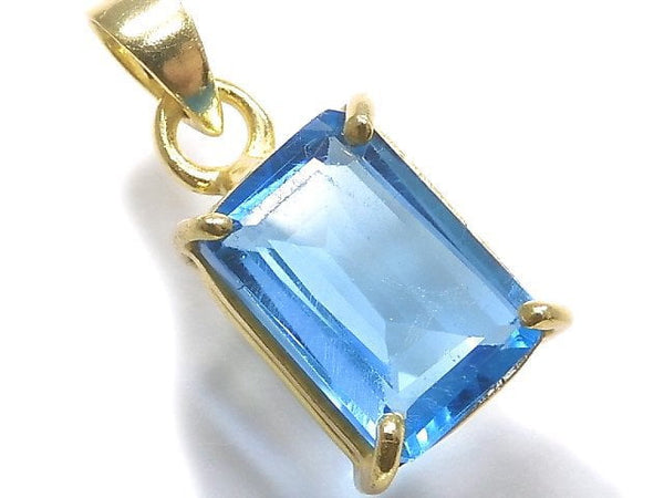 [Video][One of a kind] High Quality Swiss Blue Topaz AAA Pendant 18KGP NO.32