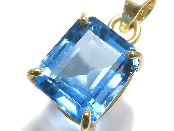 [Video][One of a kind] High Quality Swiss Blue Topaz AAA Pendant 18KGP NO.35