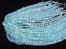 [Video]Selenite (Gypsum) Round 6mm [Light Blue] 1strand beads (aprx.15inch/37cm)