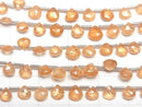 [Video]High Quality Spessartite Garnet AAA- Chestnut Faceted Briolette half or 1strand beads (aprx.3inch/7cm)