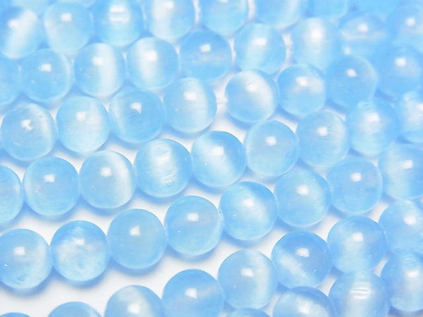 [Video]Selenite (Gypsum) Round 6mm [Blue] 1strand beads (aprx.15inch/37cm)