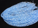 [Video]Selenite (Gypsum) Round 6mm [Blue] 1strand beads (aprx.15inch/37cm)