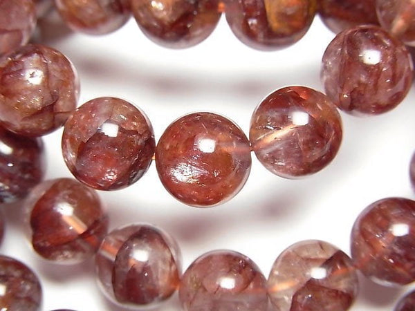 [Video] Red Hematite Quartz AAA Round 10-11mm Bracelet