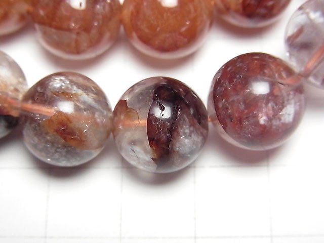 [Video] Red Hematite Quartz AAA Round 12-14mm Bracelet