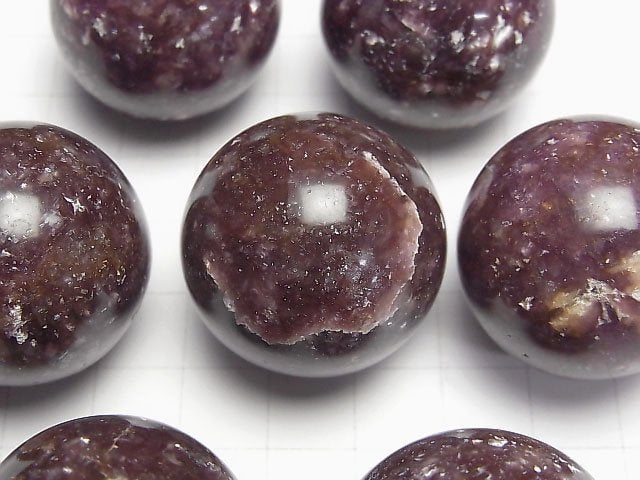 [Video] Lepidolite AA+ Sphere, Round 30mm 1pc