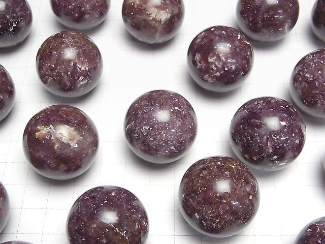 [Video] Lepidolite AA+ Sphere, Round 30mm 1pc