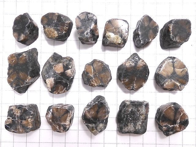 [Video][One of a kind] Chiastolite Nugget (Raw Stone) 16pcs Set NO.2