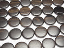 Ebony Wood Coin 25x25mm half or 1strand beads (aprx.15inch/37cm)