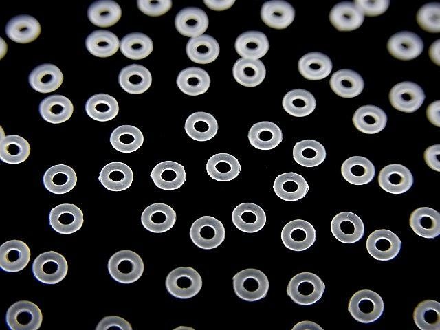 Silicone Rings (Stone Guards) 2x2x0.5mm Clear 100pcs