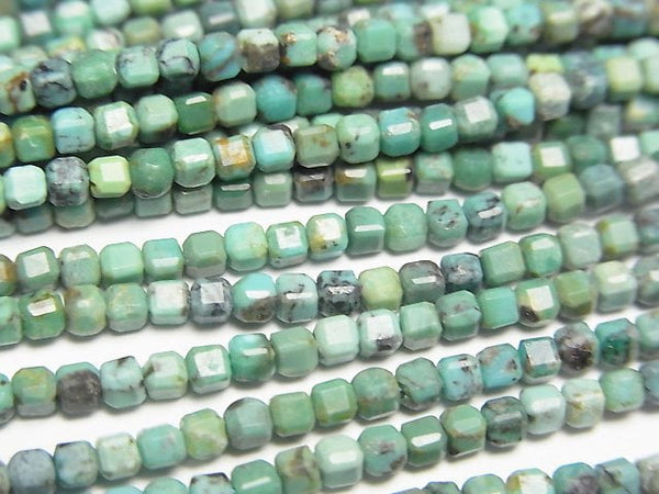 [Video]High Quality! Turquoise AA+ Cube Shape 2x2x2mm 1strand beads (aprx.15inch/38cm)