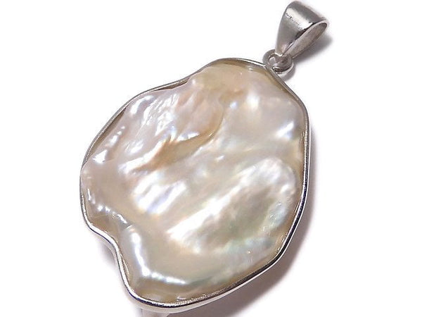 [Video][One of a kind] Fresh Water Pearl Keshi Pearl Pendant Silver925 NO.41