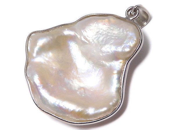 [Video][One of a kind] Fresh Water Pearl Keshi Pearl Pendant Silver925 NO.42