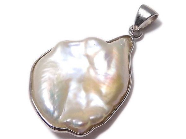 [Video][One of a kind] Fresh Water Pearl Keshi Pearl Pendant Silver925 NO.43