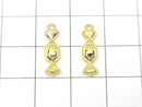Metal parts Candy motif charm 14.5x4.5mm Gold color 2pcs