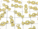 Metal parts Candy motif charm 14.5x4.5mm Gold color 2pcs