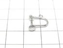 Silver925 Earring Parts with Ring Rhodium Plated 1pair (2 pieces)