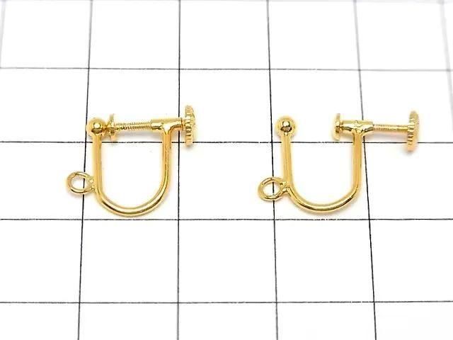 [Video] Silver925 Earring Parts with Ring, 18KGP, 1 Pair (2 Pieces)