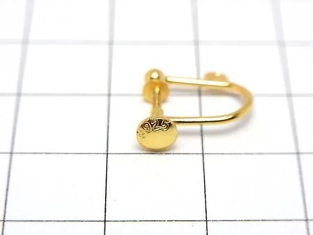 [Video] Silver925 Earring Parts with Ring, 18KGP, 1 Pair (2 Pieces)
